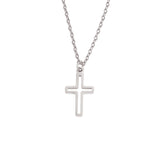 Cross style stainless steel plating gold plated silver plated pendant necklace